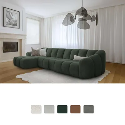 Produktbild von MIUFORM Shell M Sofa Armlehne LINKS - 325x165 cm - Dunkelgrün - Modulsofa Couch