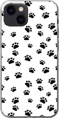 Produktbild von MuchoWow® Handyhülle Schutzhülle Hülle für Telefoonhoesje iPhone 13 mini Muster - Katze - Pfoten - Jungen - Mädchen - Kinder - Kind Silikon Softcase Handy Hülle - Softcase