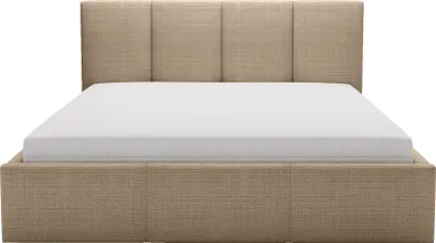 Productafbeelding van FEDVE Boxspringbed Celano Slim, bekleed met chenillestof, 200x200 cm, bruin