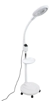 Productafbeelding van LED-Loeplamp 16x Vergroting - Vloerstatief en Scharnierarm voor Schoonheid en Precisiewerk