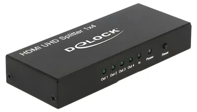 Obrázek produktu pro Delock HDMI UHD Splitter 1 x HDMI in > 4 x HDMI out 4K