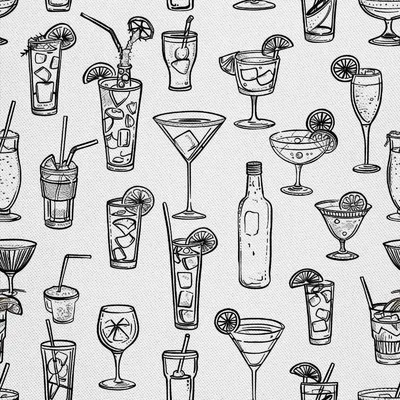 Image de OUTDOOR DECOSTOFFE OXFORD - Motif de cocktail | DX8574