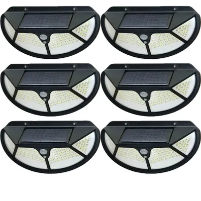 Image de Lampe murale solaire, détecteur de mouvement, énergie solaire, C102 - 6 pièces