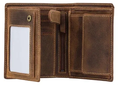 Obrázek produktu pro Visconti pánská peněženka z nubukové kůže hnědá RFID 12x9 cm