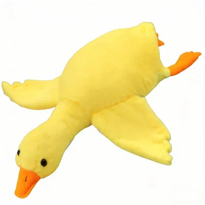 Produktbild von Plüsch Kuscheltier – 90 cm – Kawaii Große Gans Körperkissen – Lustiges Dekoratives Bettkissen – Süßes Tierkissen – Gelb
