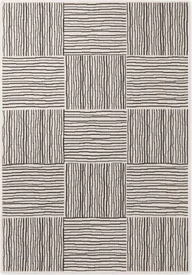 Image de Tapis Ted Baker Haringey à tissage plat, motif Nightingale, noir et blanc