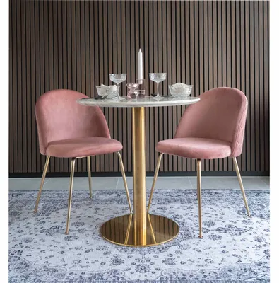 Produktbild von Stylischer Esstisch ZANOL in Marmor-Look ca. D70cm