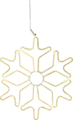 Produktbild von EGLO LED Fensterdeko hängend Tapesil, Hängedeko beleuchtet, Dekoleuchte Schneeflocke, Stahl, Kunststoff in weiss, transparent, warmweiß, IP44