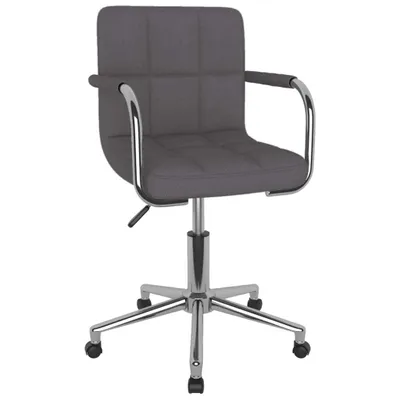 Image de vidaXL Chaise de bureau Tissu taupe pivotant