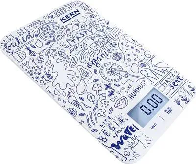 Produktbild von KERN & SOHN Küchenwaage, Weiß, Blau, Acryl, LCD, 152 mm, 1 Stück(e)