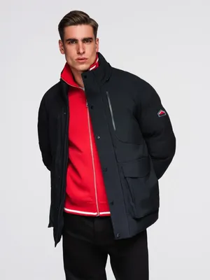 Obrázek produktu pro Ombre Clothing Pánská zimní bunda Druban černá XL