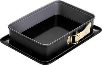 Produktbild von Dr. Oetker Rechteck-Springform mit Emaille-Boden 28 x 18 cm Emaille-Boden, eckiges Kuchenblech, für kleine Blechkuchen, Serie Back-Idee Kreativ