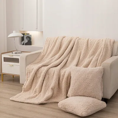 Zdjęcie produktu dla Koc Dreamy Beżowy 200x220 cm z Mikrofibry Antyalergiczny Oeko-Tex, 400 g/m2