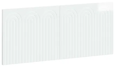 Image de Tête de lit murale ALKMAAR, en bois stratifié blanc brillant