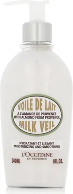 Zdjęcie produktu dla L'Occitane Almond Milk Veil, Mleko, Kobiety, Nawilżający, Odżywiający, Wygładzający, Zmiękczający, Skóra uniwersalna, 240 ml, Olejek migdałowy