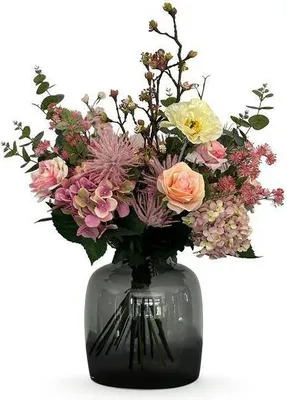 Produktbild von Kunstblumenstrauß Mystischer Sommer 65cm Hochwertige künstliche Blumen in Rosa