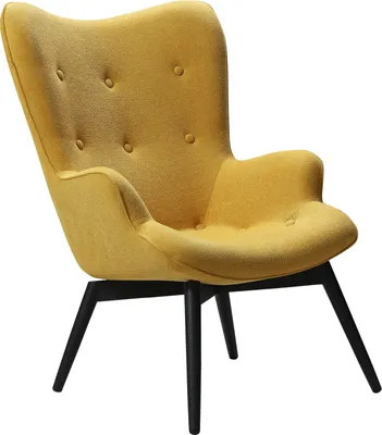 Produktbild von SalesFever Polstersessel Strukturstoff | Gestell Metall schwarz pulverbeschichtet | B 80 x T 99 x H 92 cm | gelb
