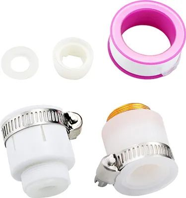 Zdjęcie produktu dla 5-częściowy zestaw adaptera do kranu Zestaw adaptera do perlatora Gumowy adapter pasujący do większości kranów