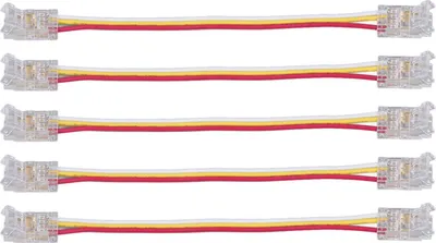 Zdjęcie produktu dla 10szt Złącza do taśm LED 3Pin 8mm Bezpieczny PC Mocna kompatybilność Złącza do taśm LED COB do biura na imprezę domową