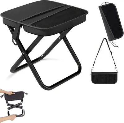 Produktbild von Dreibeinhocker Shinybox Klappbarer Klappstuhl, 32 x 11 x 30 cm, tragbarer klappbarer Rucksackhocker, Gartenhocker, zusammenklappbar, belastbar bis 120
