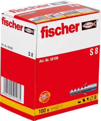 Produktbild von Fischer 050108, Nylon, Grau, 4 cm, 8 mm, 5,5 cm, 4,5 mm