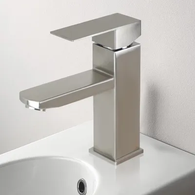 Produktbild von ZMH Wasserhahn Armaturen Hochdruck Kaltwasserhahn Edelstahl Armatur kaltwasser Mischbatterie zugstange badarmatur