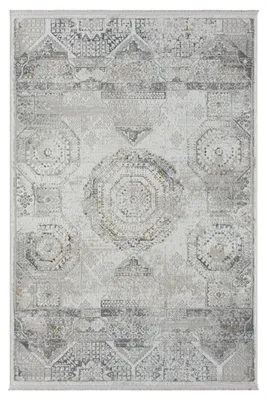 Obrázok produktu pre Koberec MY-RUG, Olav, 230x160, s krátkym vlasom, krémovo biely, mäkký, útulný, s krásnym vzorom, plochý, obdĺžnikový