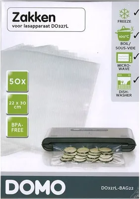 Immagine prodotto di Sacchetti per aspirapolvere 22x30 cm, 50 pezzi - DOMO DO327L-BAG22