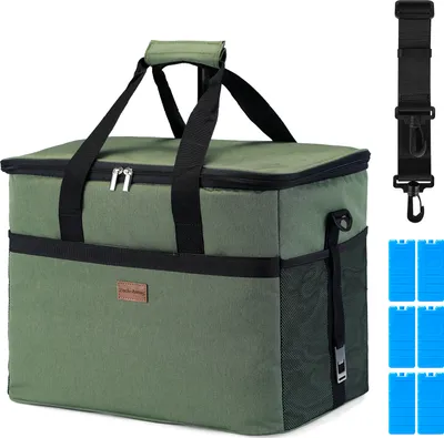 Produktbild von Packaway 4-lagige isolierte Kühltasche – Lunchtasche 40 Liter – Grün