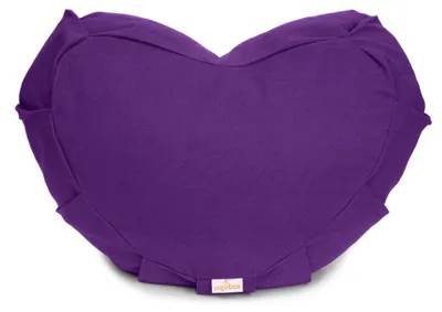 Produktbild von yogabox Meditationskissen Zafu ZEN Halbmond BASIC mit ZIP - lila 42 x 42 x 15 cm  Buchweizenschalen