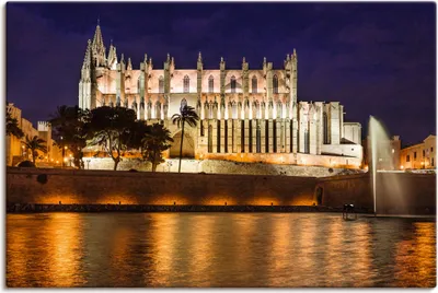 Produktbild von ARTland Leinwandbild Kathedrale in Palma de Mallorca Balearen Größe: 90x60 cm