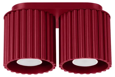 Produktbild von Plafond AURA 2 burgunderrot GU10 2xGU10 10W Aluminium 12x10x21cm Sollux Lighting