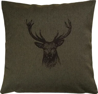 Produktbild von Kissenhülle - 50 x 50 cm - Moosgrün - Polyester - mit Reißverschluss