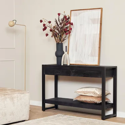 Productafbeelding van StarFurn Sidetable Boaz Zwart 120cm