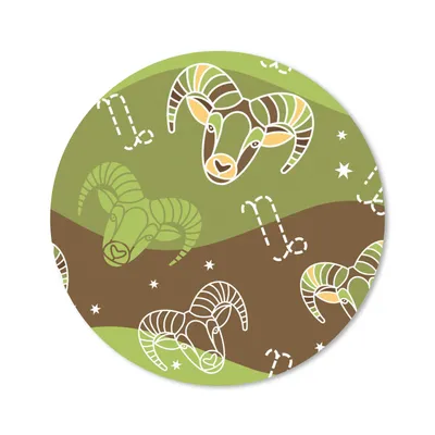 Produktbild von MuchoWow® Mauspad Mousepad Steinbock - Gestaltung - Astrologie 40x40 cm - Mousepads - Maus Mat - Pad - Mausunterlage - Schreibtisch Accessoires