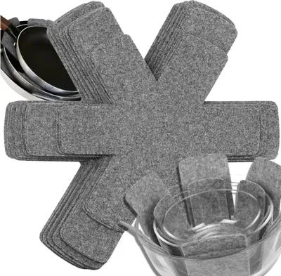 Image de Manique et dessous de plat, gris, lot de 9