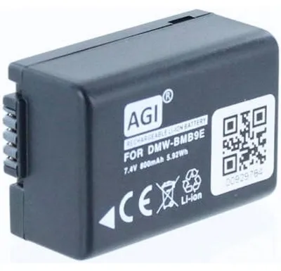 Produktbild von Akku für Panasonic DC-FZ83 Li-Ion 7,4 Volt 750 mAh schwarz.