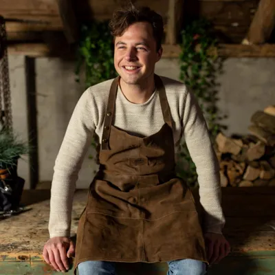 Produktbild von Esschert Leder BBQ Grillschürze Küchen Schürze Kochschürze Latzschürze Party