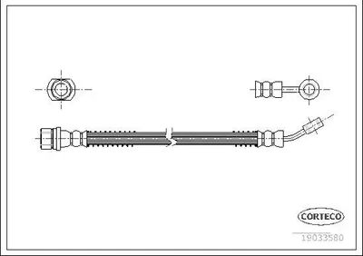 Produktbild von CORTECO 19033580 Bremsschlauch Vorne für KIA Picanto (SA)