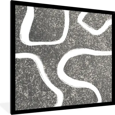 Produktbild von MuchoWow® Gerahmtes Poster Abstrakt - Minimalismus - Design 40x40 cm - Poster mit Schwarzem Bilderrahmen Wandposter Rahmen Foto Bilder - Mit Rahmen - Wanddekoration Schlafzimmer