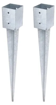 Produktbild von Alberts 211837 Einschlag-Bodenhülse | für Vierkantholzpfosten | feuerverzinkt | 101 x 101 mm | Gesamtlänge 900 mm | 2er Set