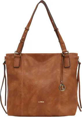 Image de L.CREDI sac shopper sac à épaule Jana Shopper Cognac marron clair