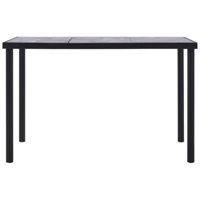 Image de vidaXL Table de salle à manger noire et gris béton 160 x 80 x 75 cm MDF