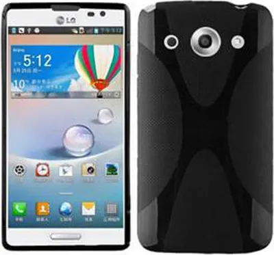 Produktbild von Cadorabo Handyhülle für LG OPTIMUS G PRO in Schwarz Hülle Schutzhülle TPU Silikon Backcover Case