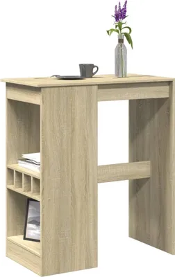 Produktbild von "2026 Promotion" Bartisch mit Regal Sonoma-Eiche 90x47,5x103,5 cm Holzwerkstoff - Esstische CC31393