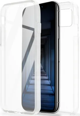 Produktbild von ONEFLOW® Touch Case kompatibel mit iPhone 11 - Hülle beidseitig transparent, Klar
