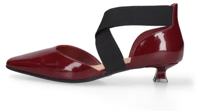 Immagine prodotto di Scarpa da donna con tacco basso, in vera pelle, di colore nero, dal design elegante e con fascia elastica