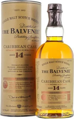 Image de The Balvenie 14 Years Old Caribbean Cask Finish 43% Vol. 0,7l en boîte cadeau