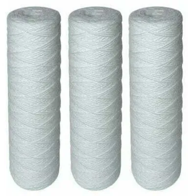 Produktbild von 3er-Pack 10-Zoll-Wickelfilterpatronen šC Filtert Sedimente bis zu 5 Mikron šC Lebensdauer: 1 Jahr šC Kompatibel mit Wasserfiltern