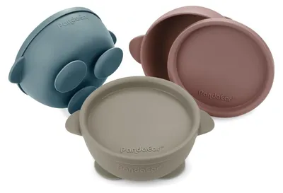 Image de SolidKeus - Ensemble de 3 bols en silicone anti-déversement pour bébé